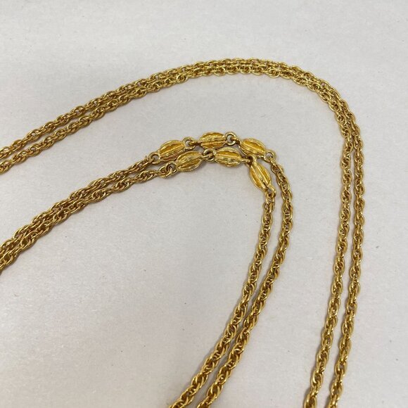 Monet Vintage 56" Long Necklace Gold-Tone Chain Flapper‎ Soft Girl Old Money - Picture 7 of 9